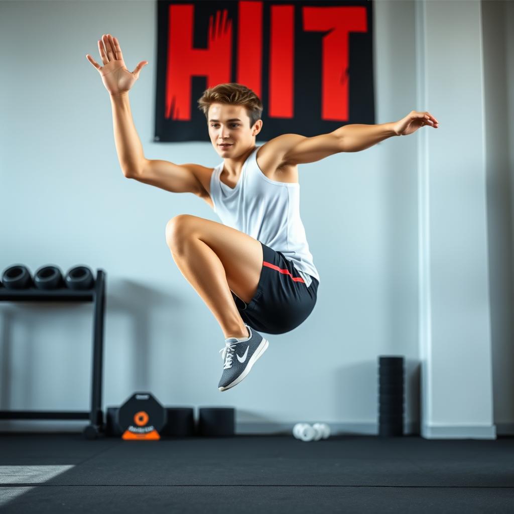 Remaja atlet melakukan HIIT dengan intensitas tinggi
