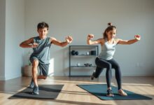 Remaja melakukan latihan HIIT dengan aman di rumah
