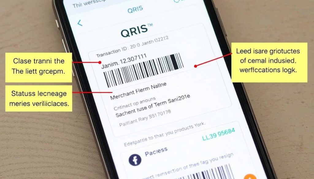 Tampilan bukti transaksi QRIS sukses untuk pembayaran tagihan aman Tampilan bukti transaksi QRIS sukses untuk pembayaran tagihan aman